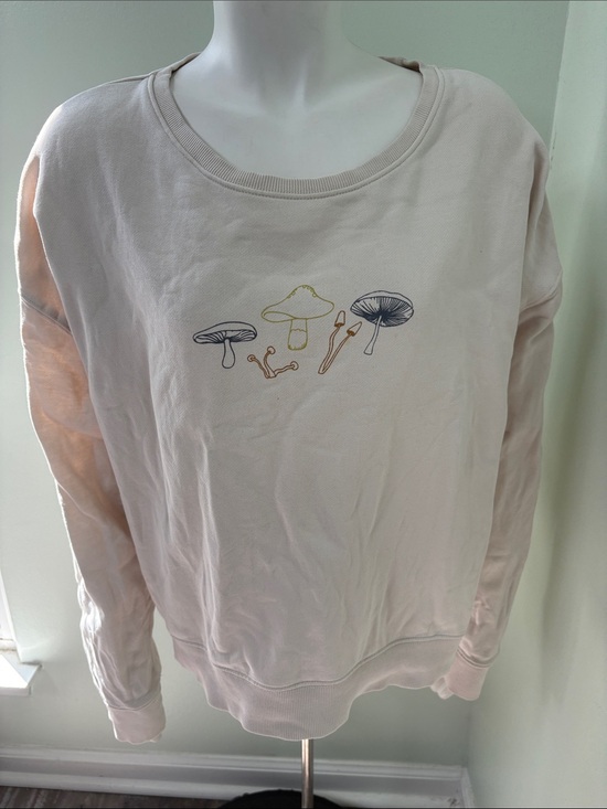 Pact Tops - Pact Sweatshirt Baby Bella Mushroom Slouchy 100% Cotton Women's XL